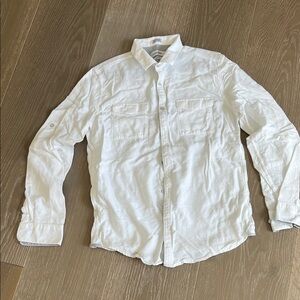 Calvin Klein White Casual Button Down Shirt